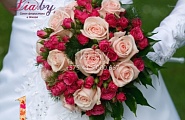 Букет невесты   красно-розовый №1