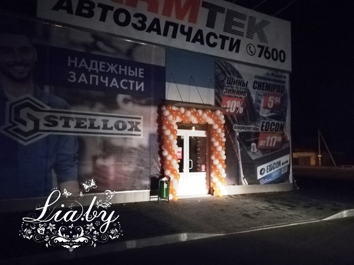 Украшение входа в магазин Армтек (Могилев) — фото 3
