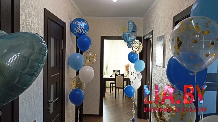 Выписка из роддома: шары, украшение машины — фото 7