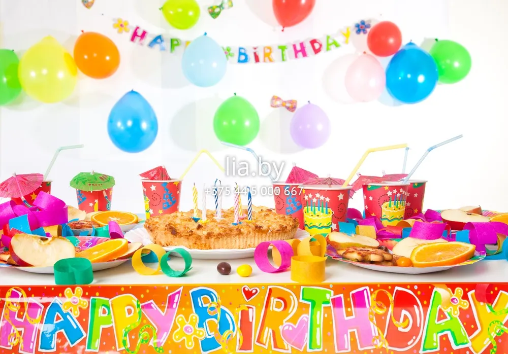 "FUNNY PARTY" Шары, флажки, стаканы, трубочки, тарелки для детского праздника