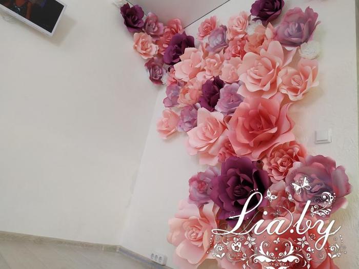 Бумажные цветы в салоне красоты
