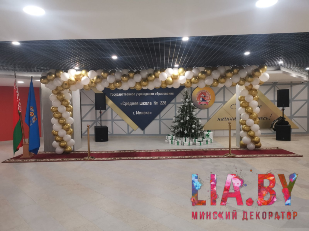 Шары в украшении зданий и помещений: фотоотчет наших работ