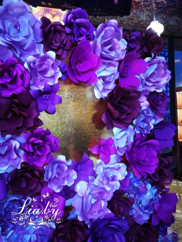 Бумажная фотозона из цветов для (Чайхона Базар)