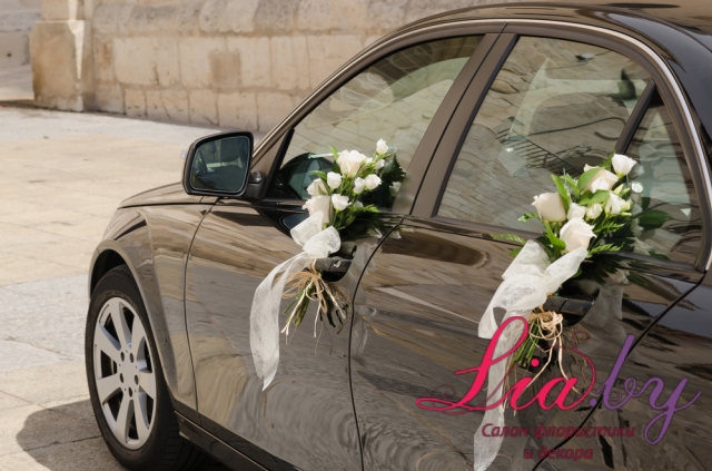 Украшения на машину на свадьбу купить в СПб | свадебные кольца лента на автомобиль
