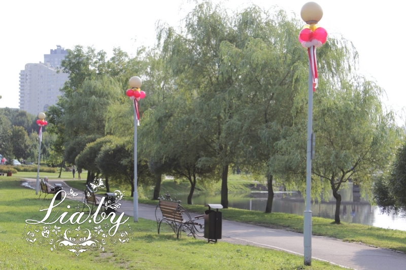 День города украшение шарами парка