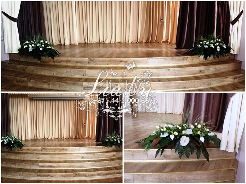 Композиции-клумбы для украшения сцены