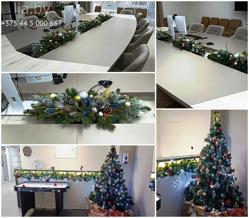 хвойные новогодние композиции на столы