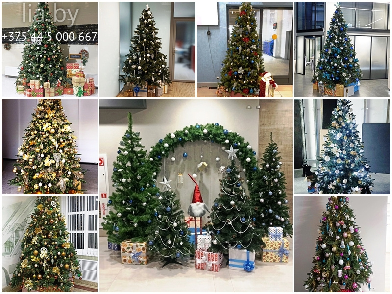 украшенные ели