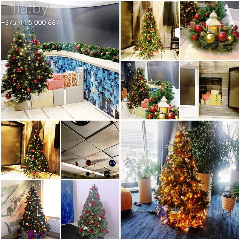 новогоднее украшение ТВ студии