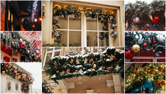 Новогодняя витрина магазина: украшение, обзор и 35 фотографий от Минского декоратора Lia.by