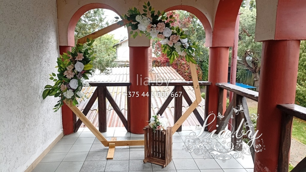 7 гранная арка-кольцо для украшения свадьбы и фотозон