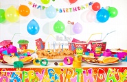 "FUNNY PARTY" Шары, флажки, стаканы, трубочки, тарелки для детского праздника